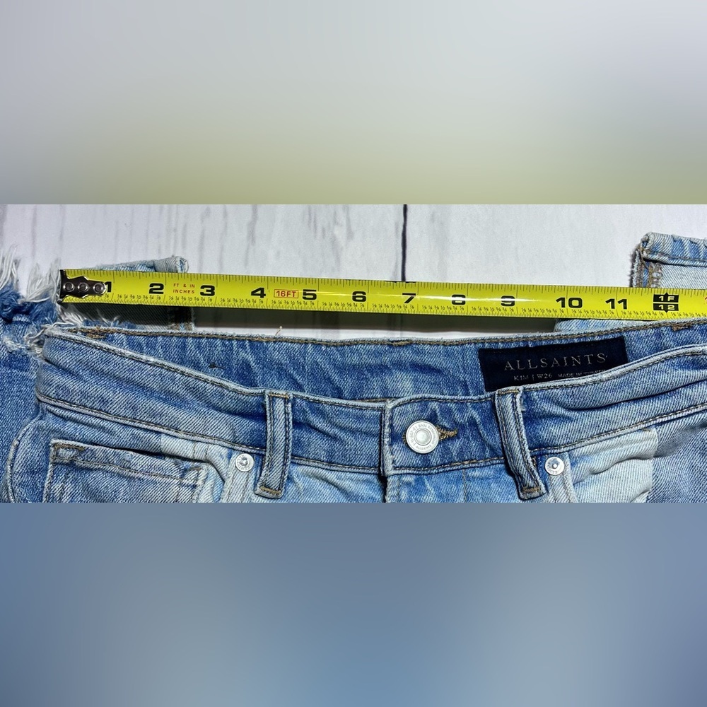 AllSaints Kim Two Toned Asymmetrical Hem Jeans - Picture 5 of 8